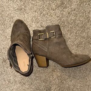 Grey Suede Ankle Boots